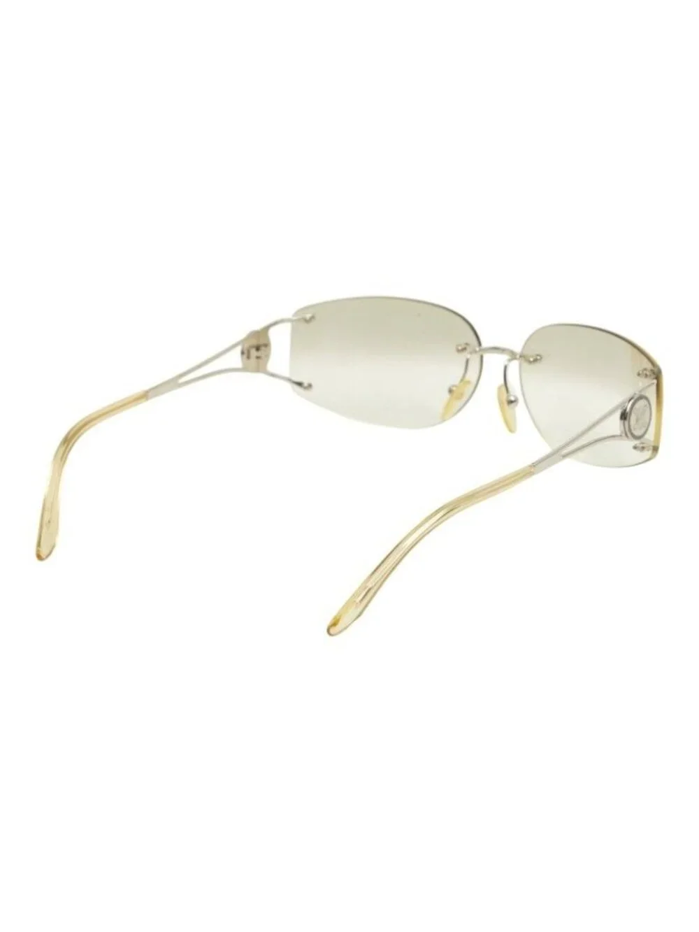 Celine Triomphe Sunglasses Clear Silver Metal Acetate Eyewear